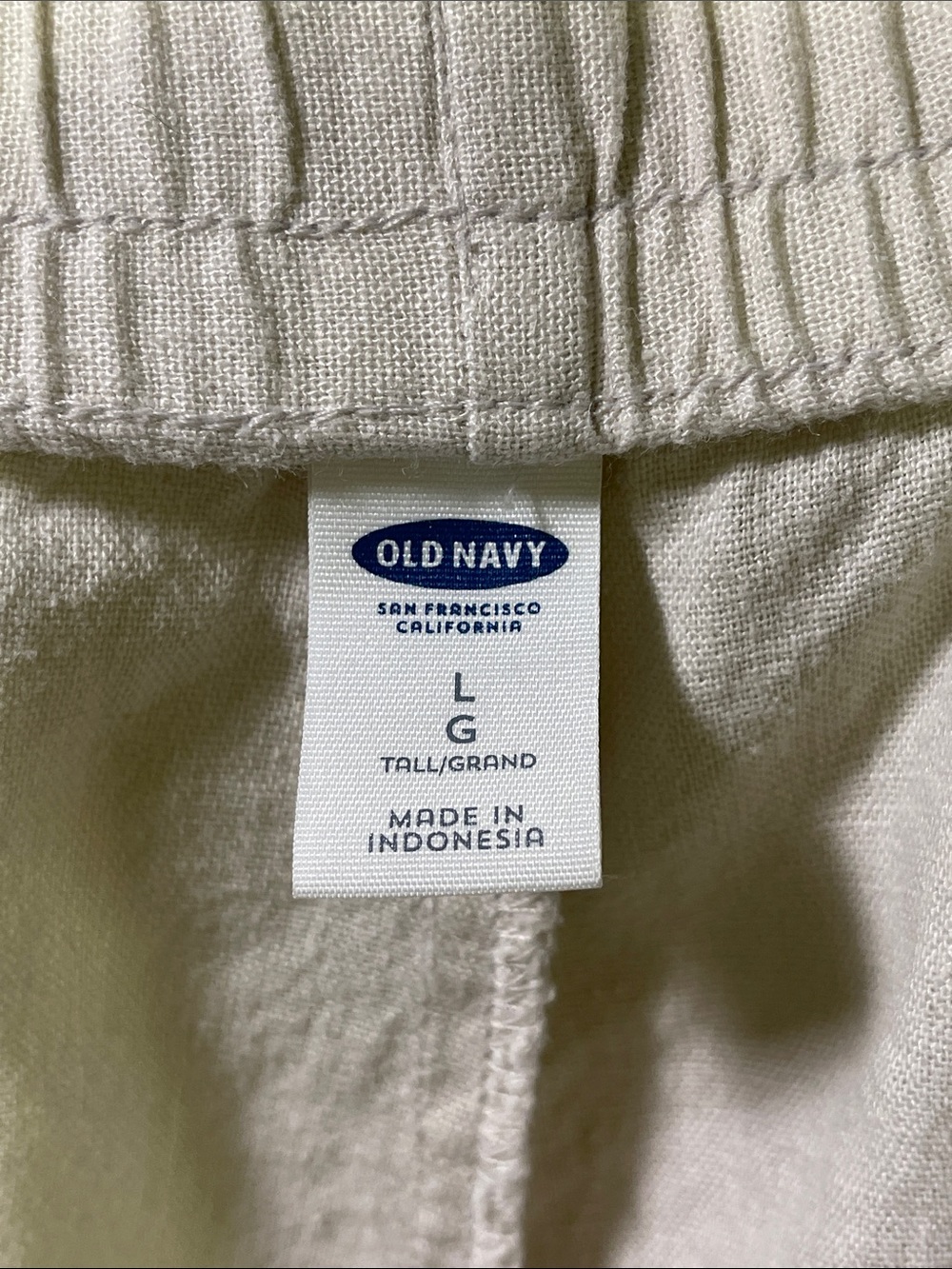 Old Navy Linen Blend Wide-Leg Drawstring Pants - Tall - Picture 3 of 10
